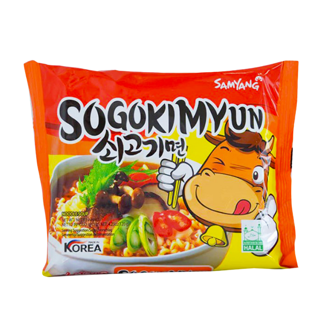SAMYANG Sogokimyun Ramen Beef Flav Noodles 120g - Longdan Official