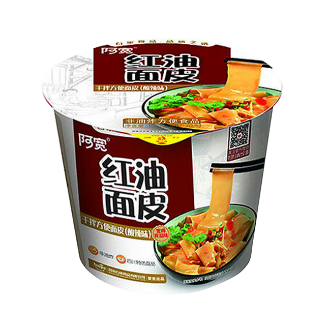 BAI JIA Broad Noodle (Bowl) - Sour & Hot 115g - Longdan Official