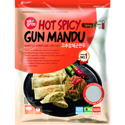 Allgroo Hot Spicy Gun Mandu (For Fry) 540g (Frozen) - Longdan Online Supermarket