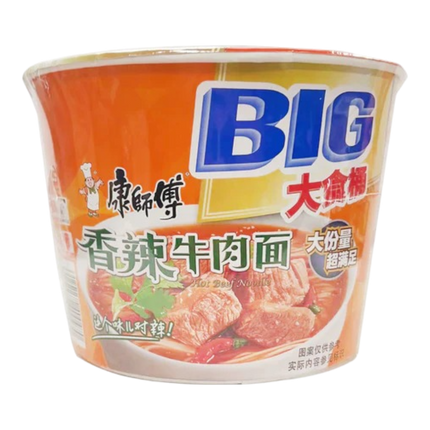 MASTER KONG KSF Instant Noodles - Spicy Artificial Beef Flavour (Bowl) 114g (Case 12)