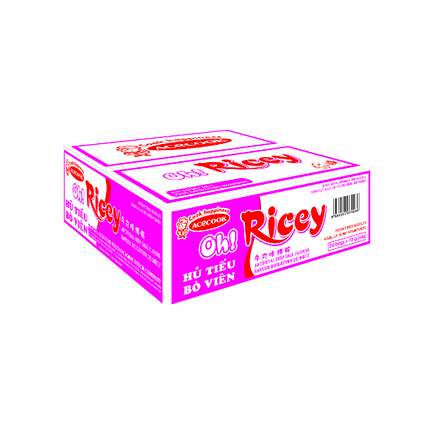OH! RICEY Beef Ball Flavor - Hu Tieu 70g (Case 24)