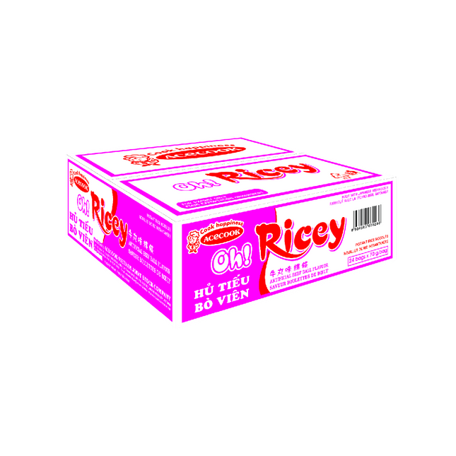 OH! RICEY Beef Ball Flavor - Hu Tieu 70g (Case 24)