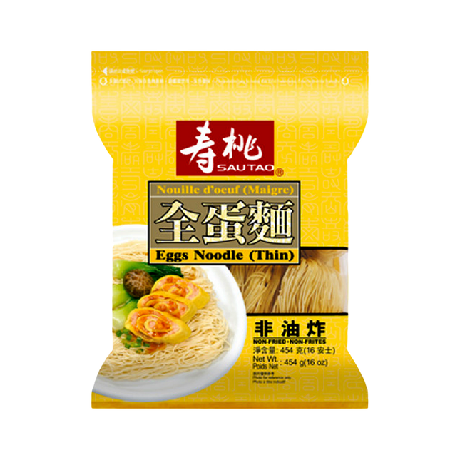 SAUTAO Egg Noodles Fine 454g - Longdan Official