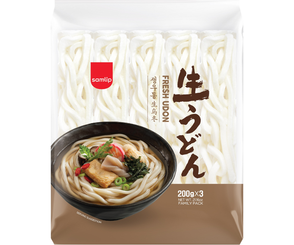 SAMLIP Fresh Udon Noodle (3 pk) 200g (Case 10) – Longdan Wholesale