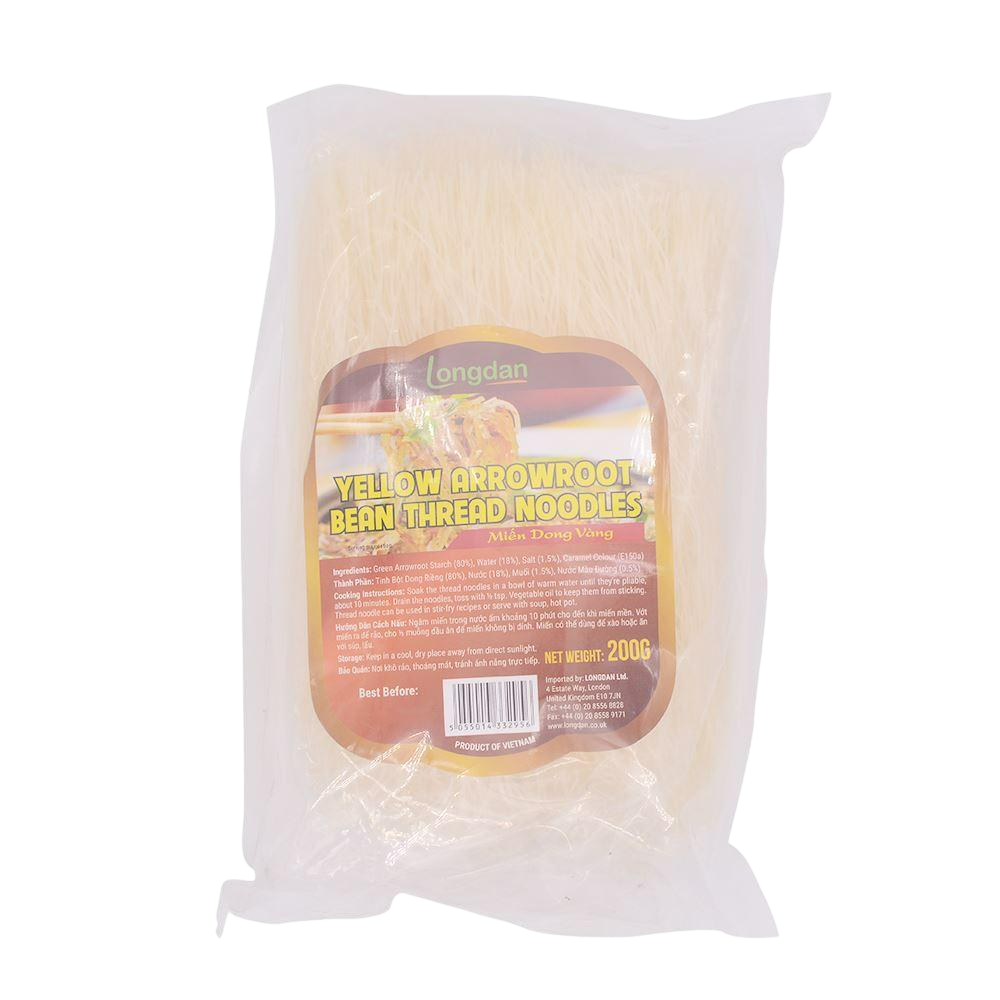 Longdan Yellow Arrowroot Bean Thread Noodle 1mm 200g (Case 30)