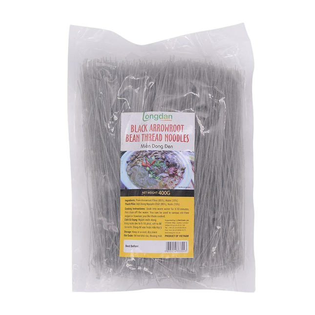 Longdan Black Arrowroot Bean Thread Noodle 400g (Case 25)