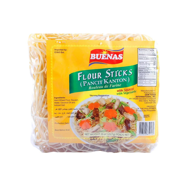 BUENAS Flour Sticks - Pancit Canton 227g - Longdan Official