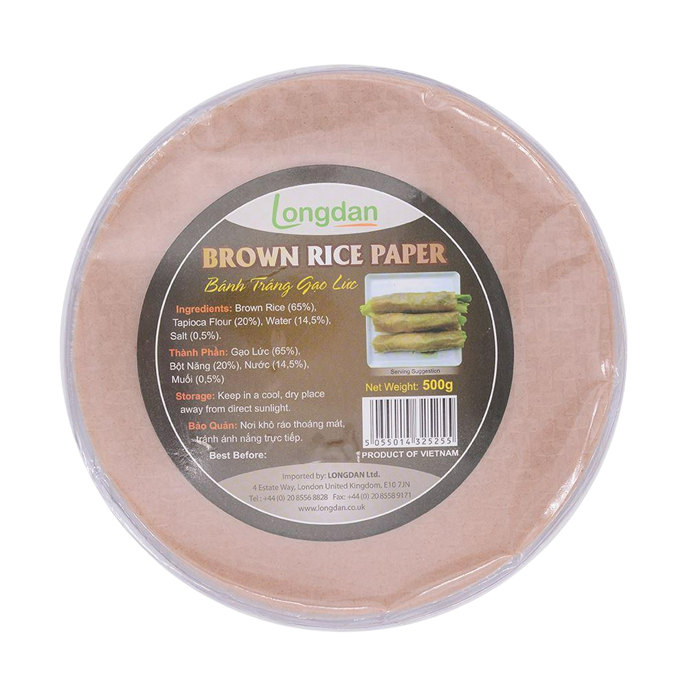 Longdan Brown Rice Paper 22cm 500g (Case 20)