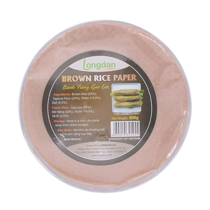 Longdan Brown Rice Paper 22cm 500g (Case 20)