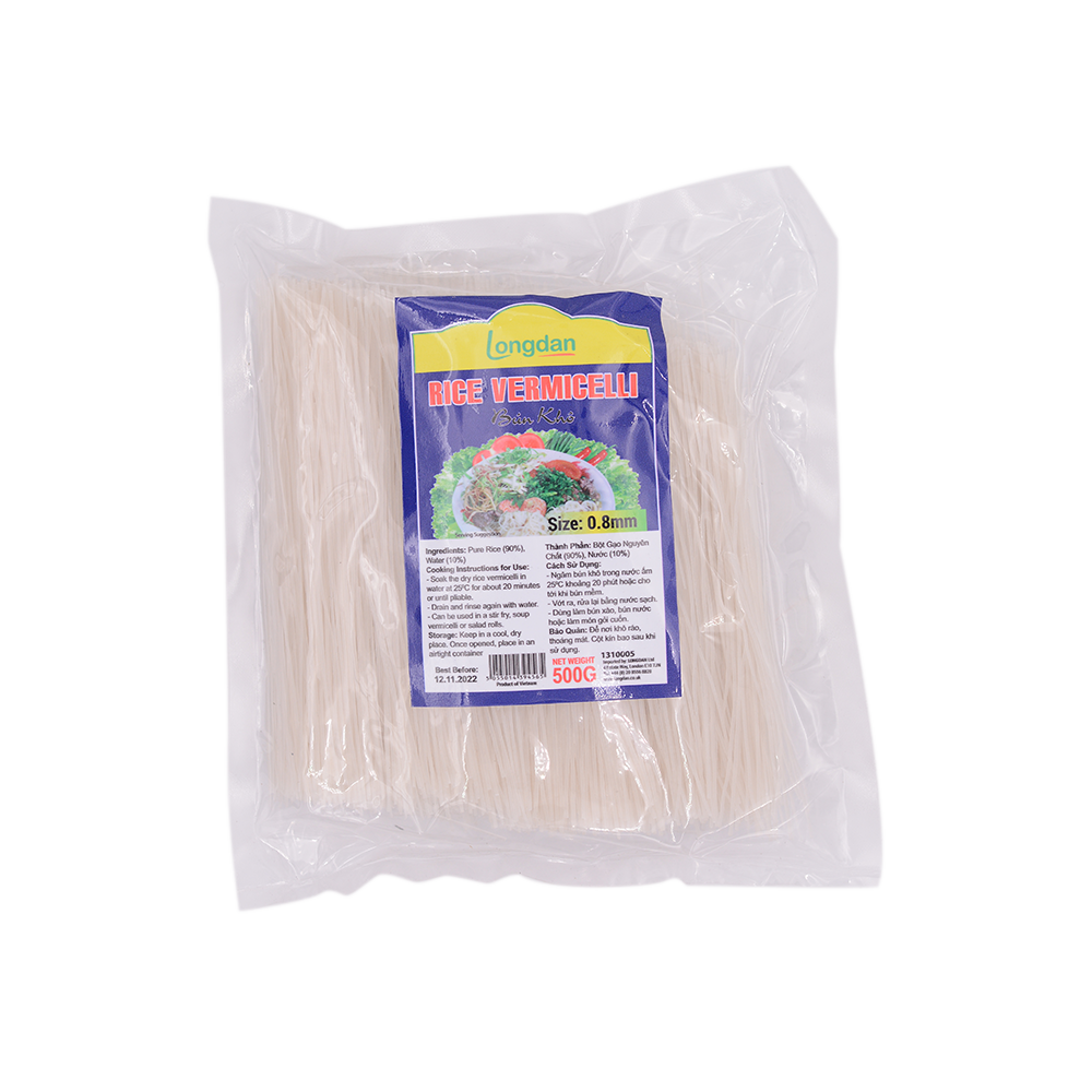 Longdan Rice Vermicelli 0.8mm 500g - Longdan Online Supermarket
