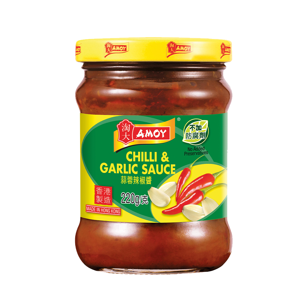 AMOY Chilli & Garlic Sauce 220g - Longdan Official Online Store