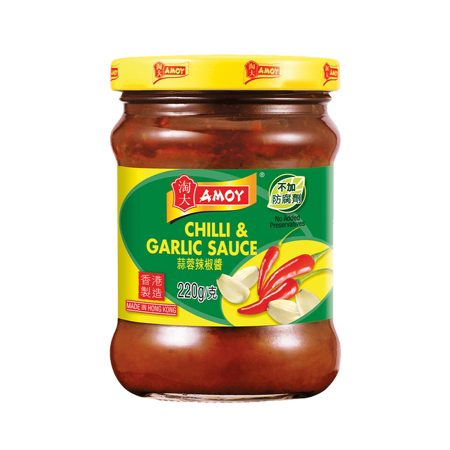 AMOY Chilli & Garlic Sauce 220g - Longdan Official Online Store