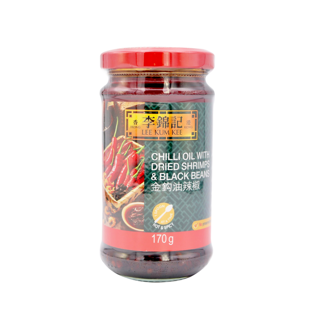 LEE KUM KEES Chilli Oil W Dried Shrimps & Black Beans 170g - Longdan Official