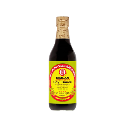 KIM LAN Low Sodium Soy Sauce 590ml - Longdan Official