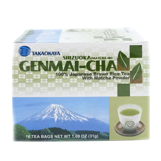 TAKAOKAYA Genmaicha Teabags -Green Tea wtih Roasted Brown Rice (16pcs) 31g - Longdan Official