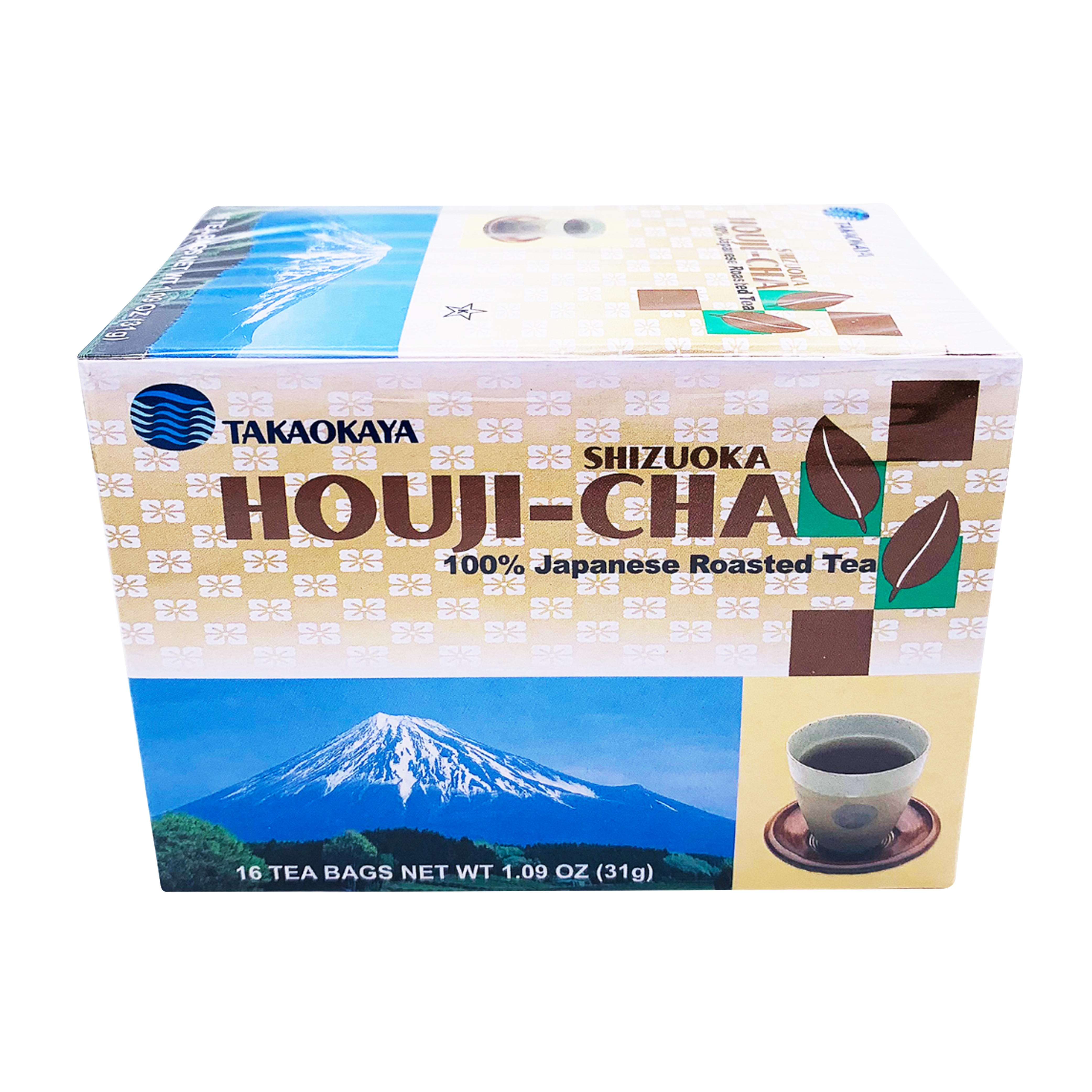 TAKAOKAYA Houjicha Teabags - Roasted Green Tea (16pcs) 31g - Longdan Official