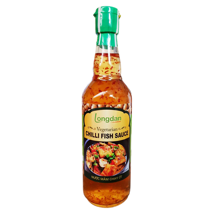 Longdan Vegetarian Chilli Fish Sauce 500ml (Case 12)