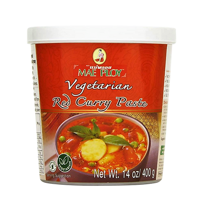 Mae Ploy Vegetarian Red Curry Paste 400g (Case 24)