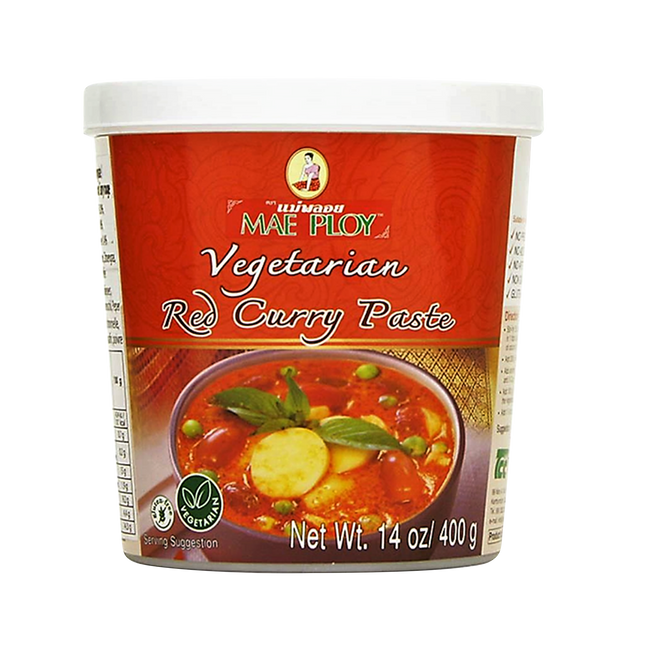 Mae Ploy Vegetarian Red Curry Paste 400g (Case 24)