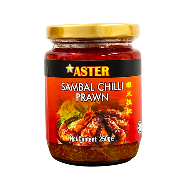 ASTER Sambal Chilli Prawn Sauce 250g (Case 12)