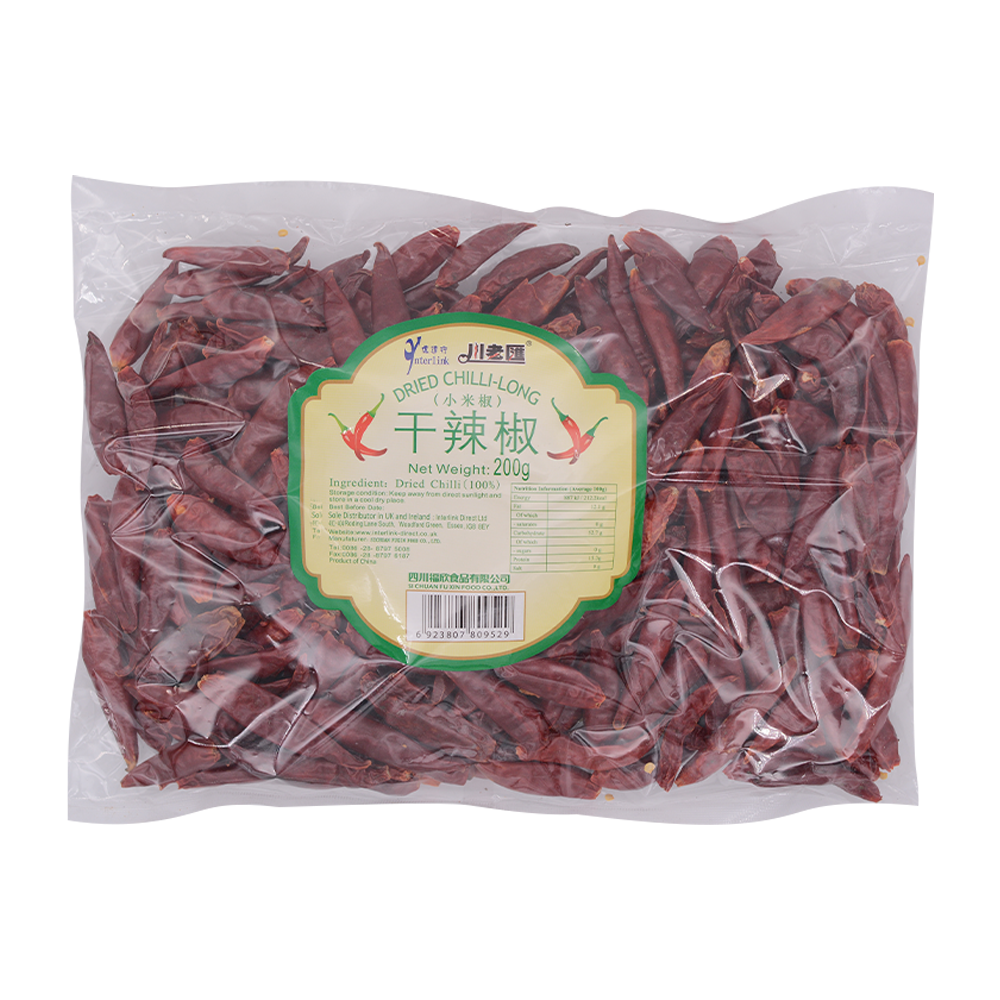 Chuan Lao Hui Dried Chilli - Long 200g - Longdan Online Supermarket