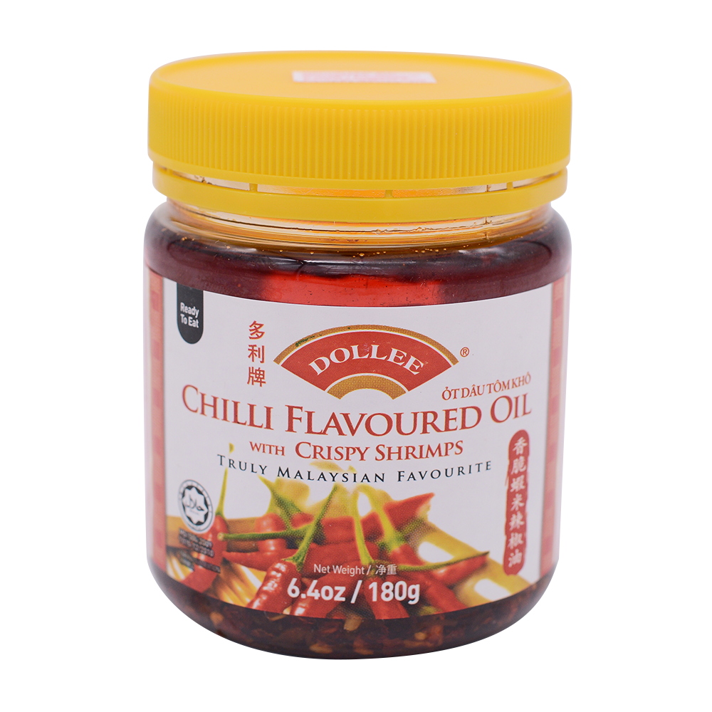 Dollee Chilli Flavour Oil with Crispy Shrimp 180g - Longdan Online Supermarket