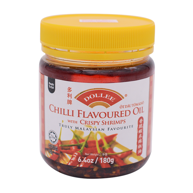 Dollee Chilli Flavour Oil with Crispy Shrimp 180g - Longdan Online Supermarket