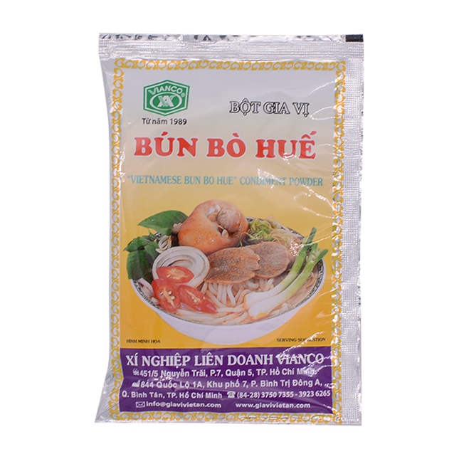 Vianco Bun Bo Hue Condiment Powder 18g x 25 bags (Case 250)