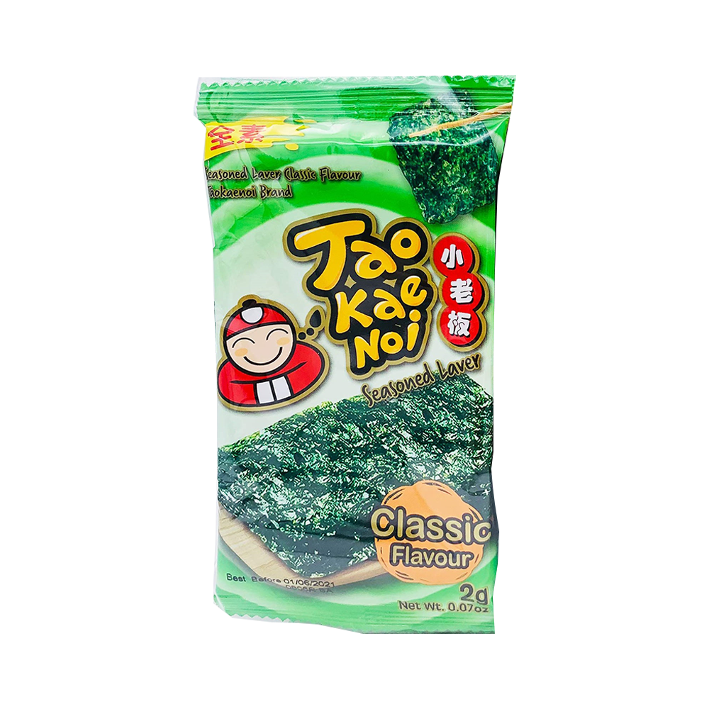 TAOKAENOI Roasted Seaweed (Korean Style) Classic 2g - Longdan Official Online Store