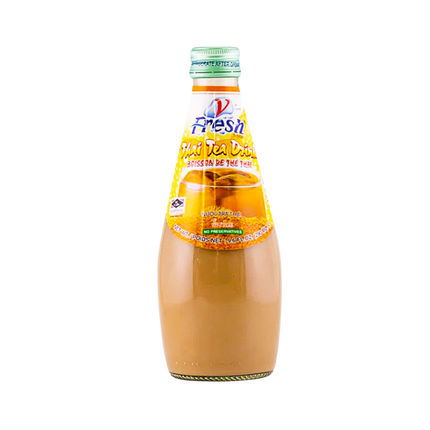 V-FRESH Thai Tea Drink & Basil Seed 290ml - Longdan Official