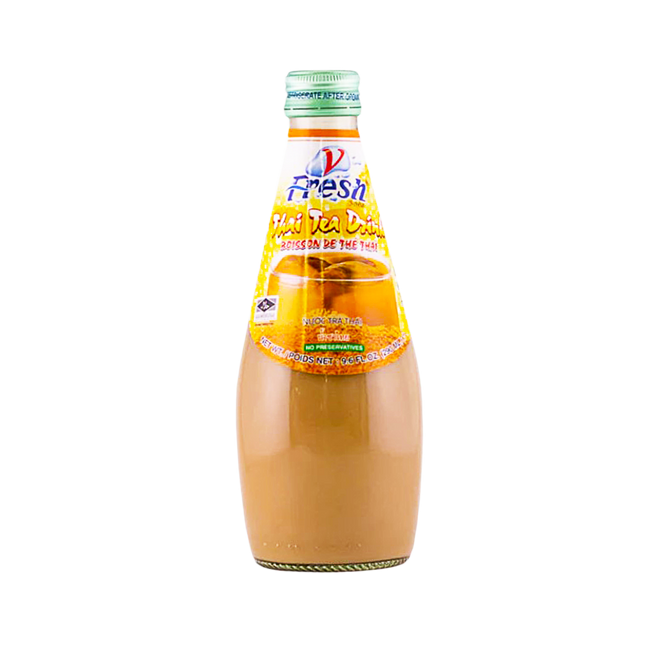V-FRESH Thai Tea Drink & Basil Seed 290ml - Longdan Official