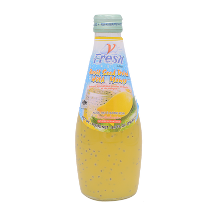 V-Fresh Mango Drink & Basil Seed 290ml - Longdan Online Supermarket
