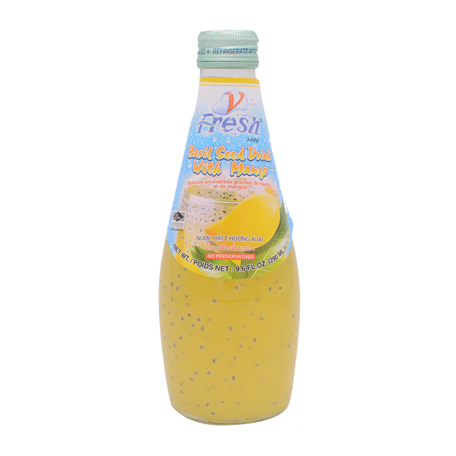 V-Fresh Mango Drink & Basil Seed 290ml - Longdan Online Supermarket