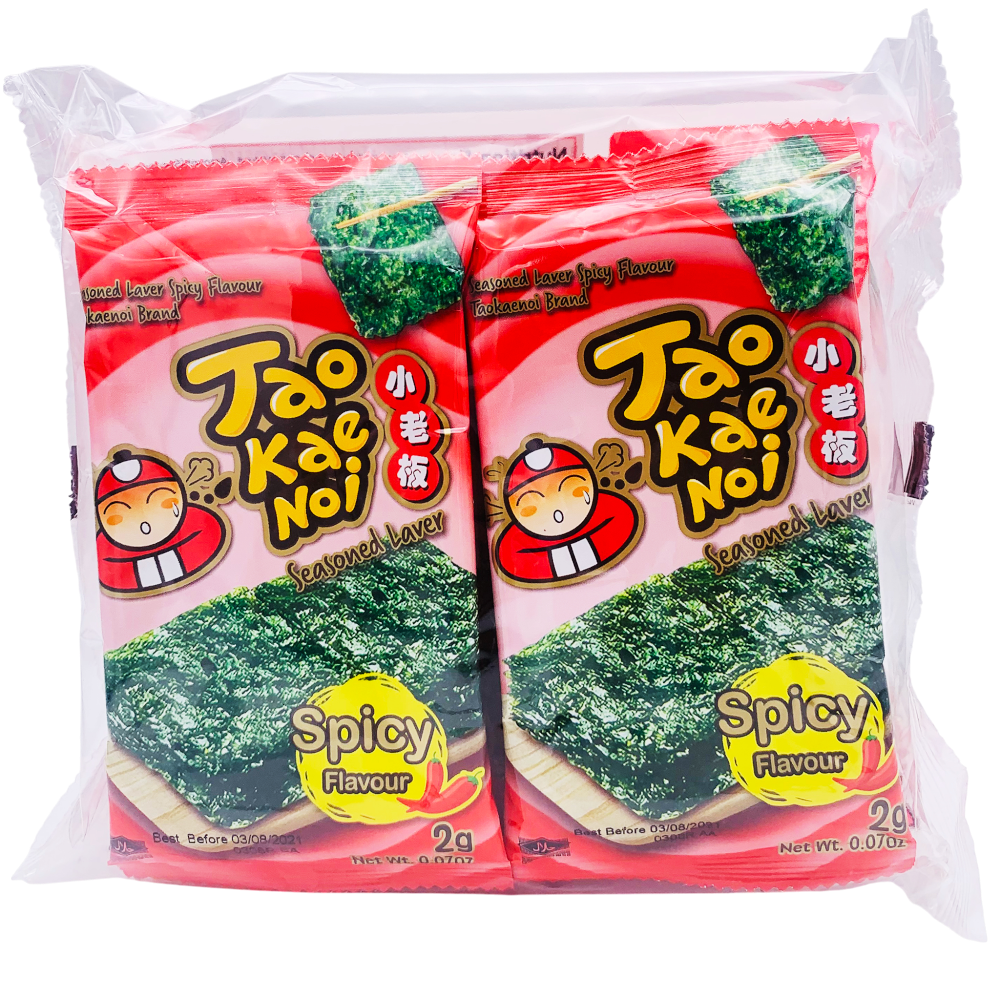 TAOKAENOI Roasted Seaweed (Korean Style) Spicy 2g (Case 160)