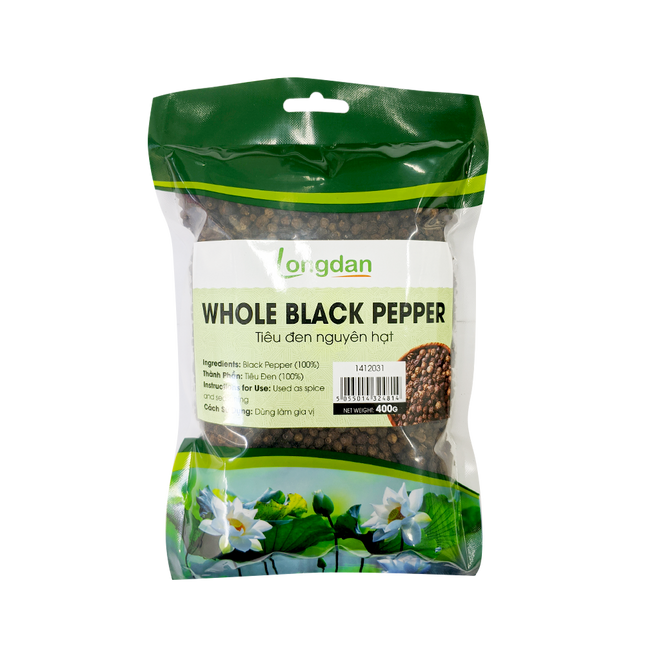 Longdan Whole Black Pepper 400g (Case 20)