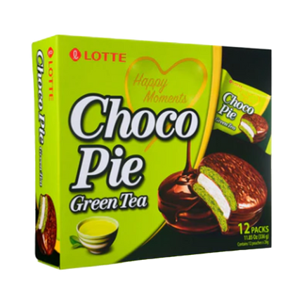 LOTTE Choco Pie (Green Tea) 336G (12pk) - Longdan Official