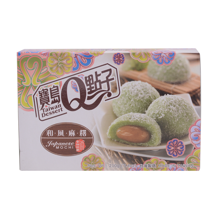 Q Taiwan Dessert Japanese Mochi Coconut Pandan Flavour 210g - Longdan Official Online Store