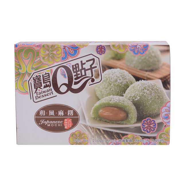 Q Taiwan Dessert Japanese Mochi Coconut Pandan Flavour 210g - Longdan Official Online Store