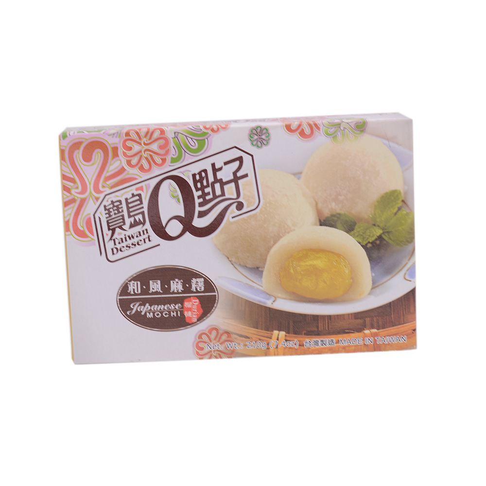 Q Taiwan Dessert Japanese Mochi Durian Flavour 210g - Longdan Online Supermarket
