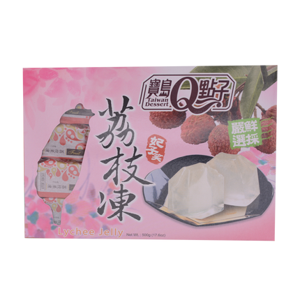 Taiwan Q Dessert Jelly Lychee Flavour 500g - Longdan Online Supermarket
