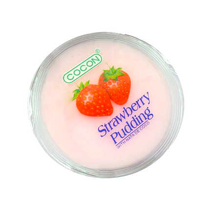 COCON Nata de Coco Pudding - Strawberry 6pcs x 80g - Longdan Official