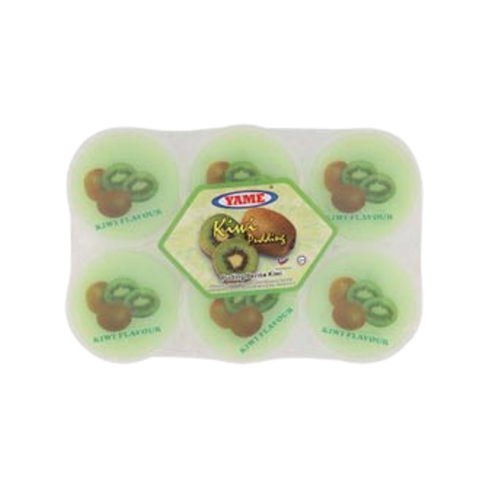 YAME Pudding Nata De Coco Kiwi Flavour (6pcs) 480g (Case 16)