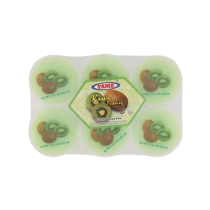 YAME Pudding Nata De Coco Kiwi Flavour (6pcs) 480g (Case 16)