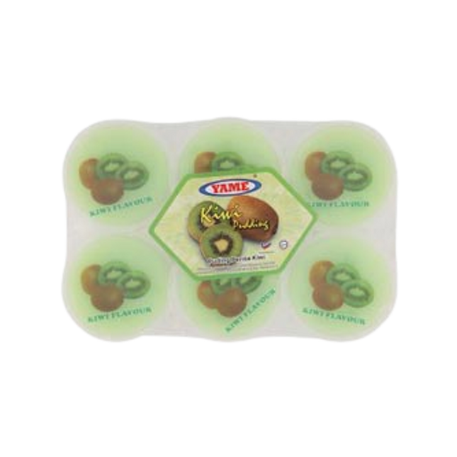 YAME Pudding Nata De Coco Kiwi Flavour (6pcs) 480g (Case 16)
