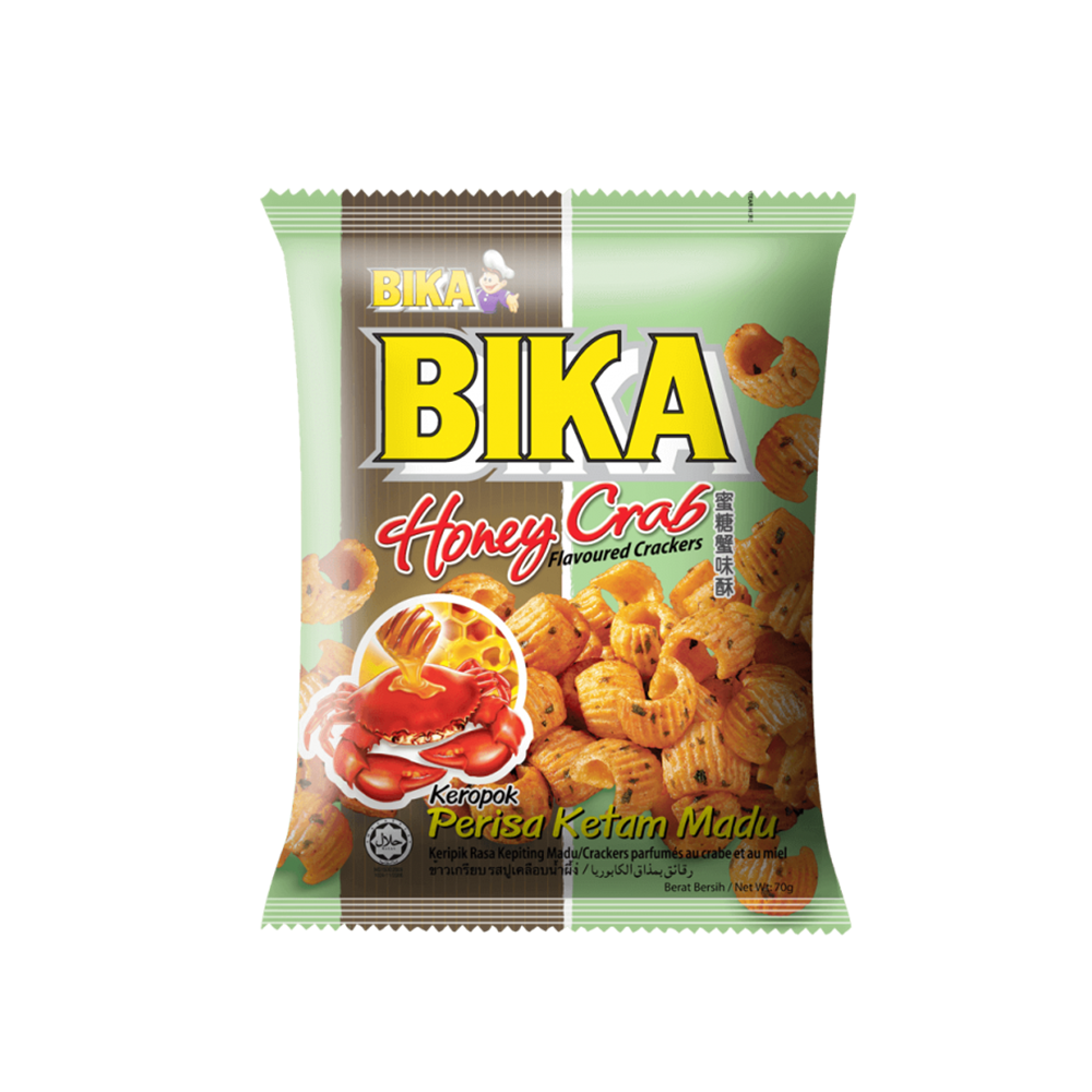 BIKA Honey Crab Flavoured Cracker 70g - Longdan Official Online Store