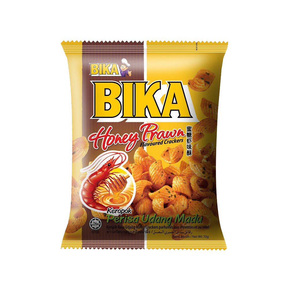 BIKA Honey Prawn Flavoured Cracker 70g - Longdan Official Online Store