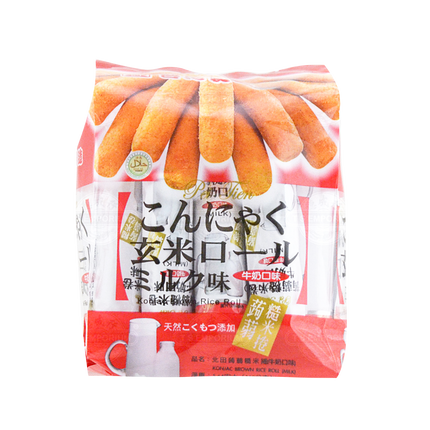 PEI TIEN Konjac Brown Rice Roll - Milk 160g - Longdan Official