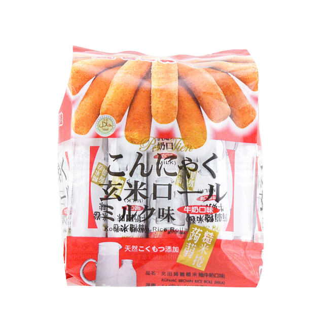PEI TIEN Konjac Brown Rice Roll - Milk 160g - Longdan Official