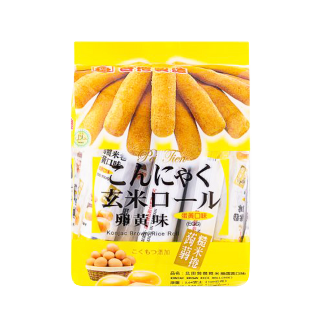 PEI TIEN Konjac Brown Rice Roll - Egg Yolk 160g - Longdan Official