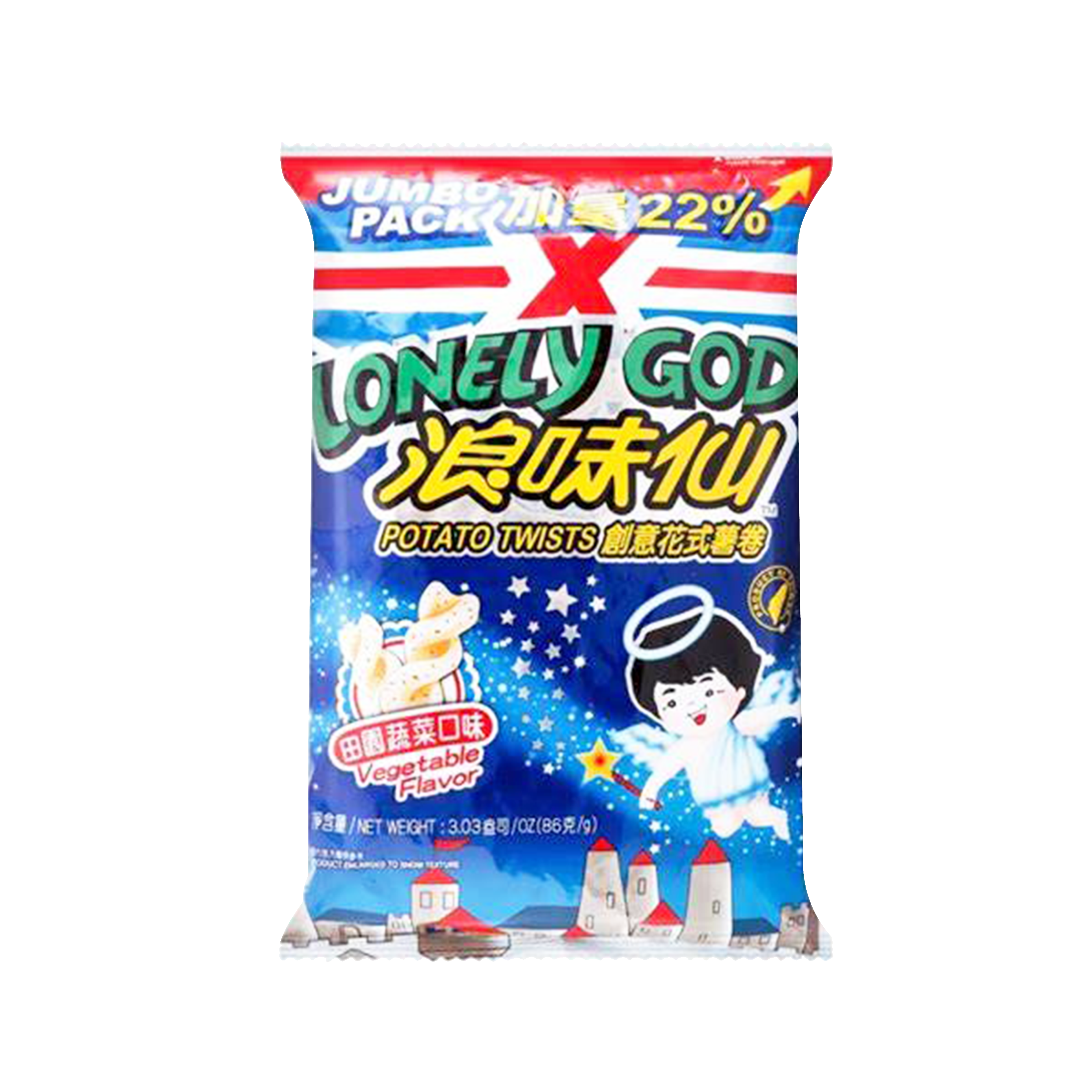 WANT WANT Potato Twist - Vegetable Flavour 86g - Longdan Official